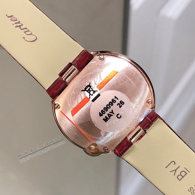 卡地亞專櫃爆款手錶 Cartier經典款白氣球2020新春特別款 卡地亞皮帶女裝腕表  gjs2240